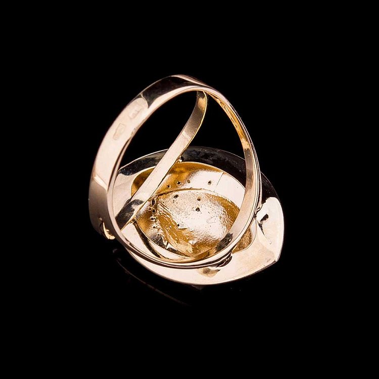 Золотое кольцо с фианитами к04087 от ювелирного магазина Оникс - 3