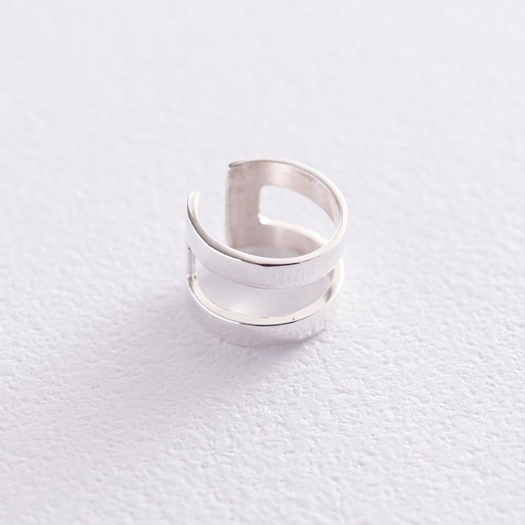 Серебряная серьга - каффа 122889 от ювелирного магазина Оникс - 3