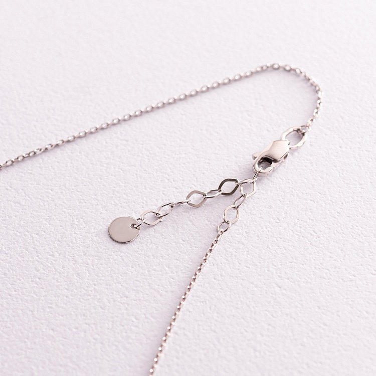 Кольє "Конюшина" в білому золоті кол02085 від ювелірного магазину Онікс - 3