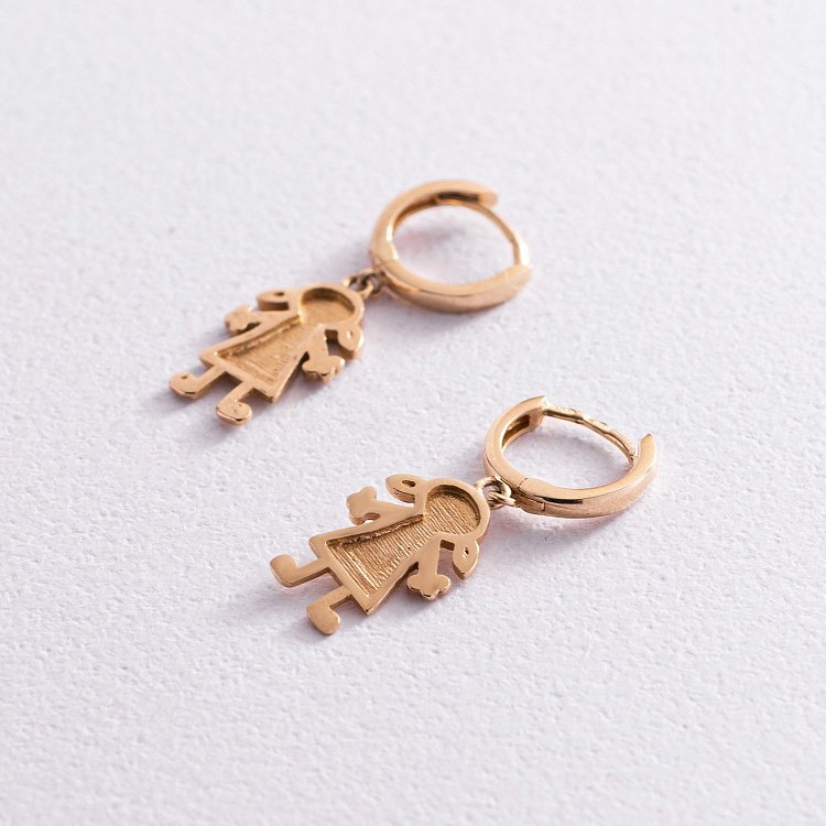 Золоті сережки "Дівчатка" с04396 від ювелірного магазину Онікс - 2