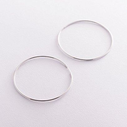 ﻿Сережки - кільця в сріблі (6.0 см) 122886 №3