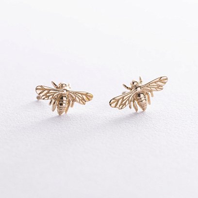 Золоті сережки - пусети "Оса" с07928