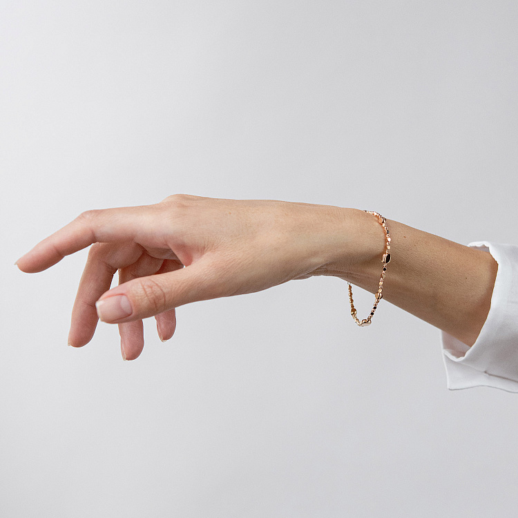 Золотий браслет "Кубики" б05823 від ювелірного магазину Онікс - 1