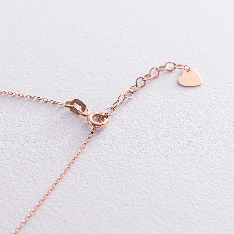 Золоте кольє "Шестиугольник" з фіанітом кол01898 від ювелірного магазину Онікс - 4