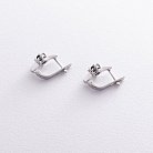 Срібні сережки із сапфірами GS-02-047-31 от ювелирного магазина Оникс - 1