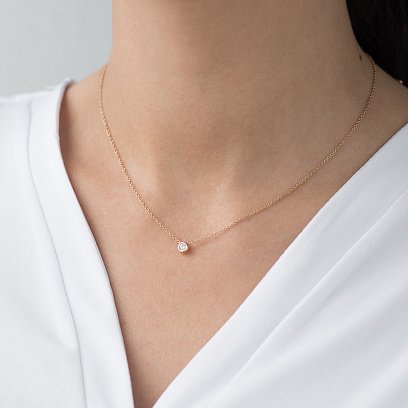 Золотое колье (бриллиант) колб0030z №2