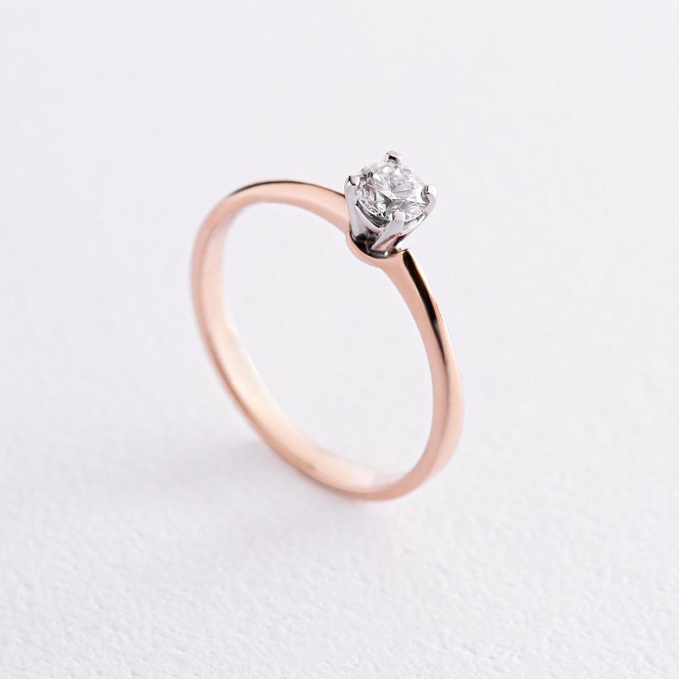 Заручальна золота каблучка з діамантом 220542421 від ювелірного магазину Онікс