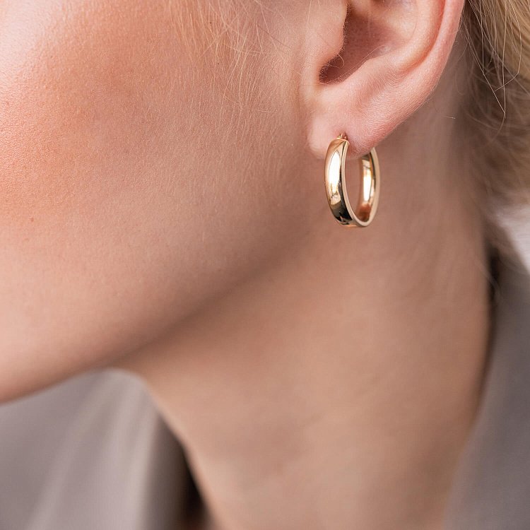 Овальные серьги в желтом золоте с07852 от ювелирного магазина Оникс - 5