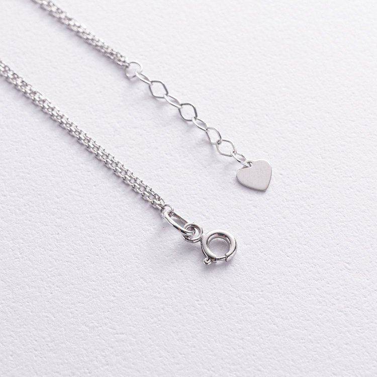 Браслет "Бесконечность" в белом золоте (фианит) б04856 от ювелирного магазина Оникс - 3