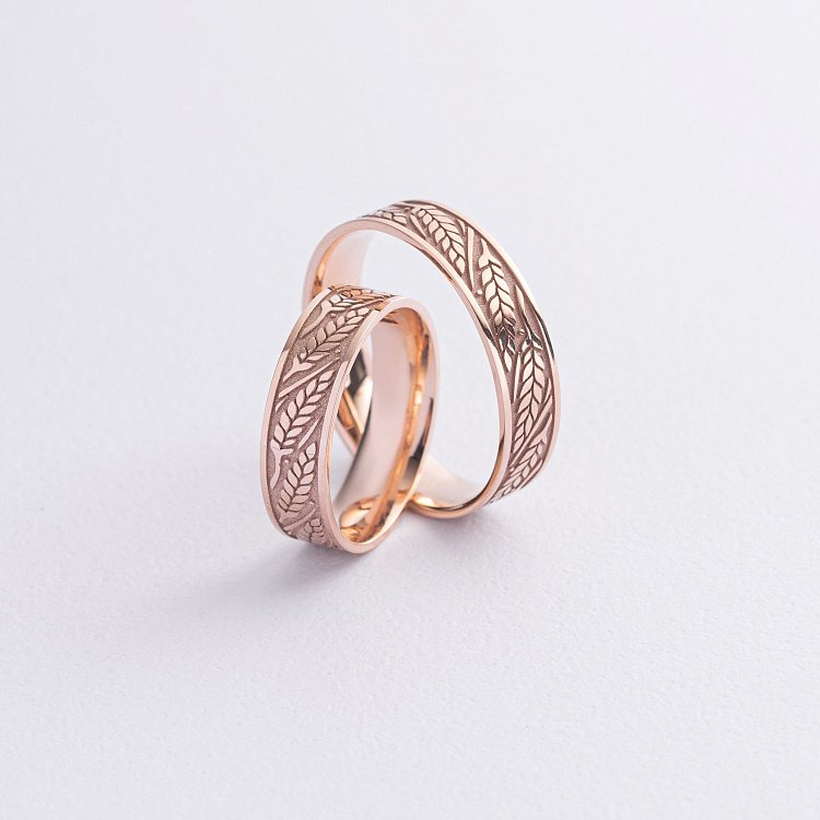 Обручка "Колосок" у червоному золоті 240591300 від ювелірного магазину Онікс - 2