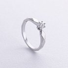Помолвочное кольцо с бриллиантом (белое золото) 22991121 от ювелирного магазина Оникс
