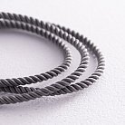 Шелковый серый шнурок с гладкой золотой застежкой (2 мм) кол02341 от ювелирного магазина Оникс - 1