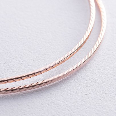 Серьги - кольца в красном золоте (6.8 см) с05695 №5