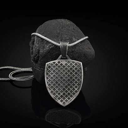 Срібний кулон "Ісус Христос у терновому вінці" 133175 №3