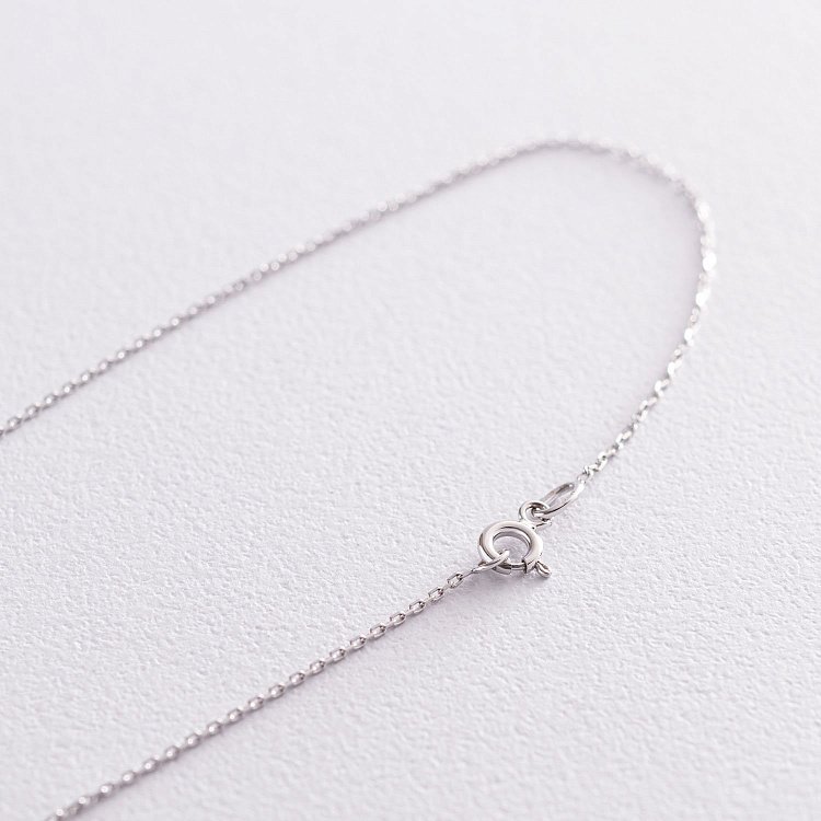 Колье "Сердечки" в белом золоте (фианит) кол01826 от ювелирного магазина Оникс - 3