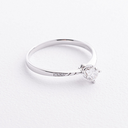 Помолвочное золотое кольцо с бриллиантами кб0664cha №2