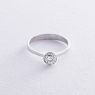 Помолвочное кольцо с бриллиантами (белое золото) 27411121 от ювелирного магазина Оникс - 2