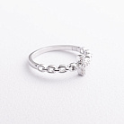 Серебряное кольцо "Крестик" с фианитами 112849 от ювелирного магазина Оникс - 1