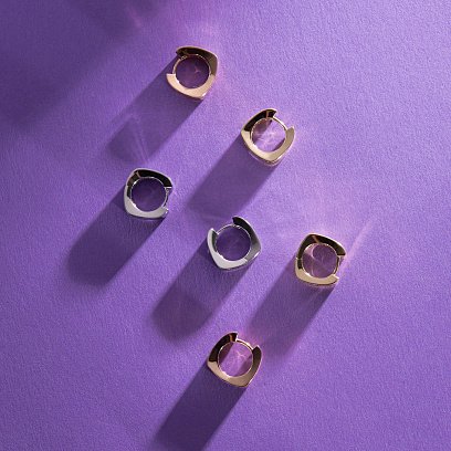 Сережки "Loren" у білому золоті с09028 №5