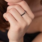 Золотое кольцо с белыми и черными бриллиантами кб0471di от ювелирного магазина Оникс - 3