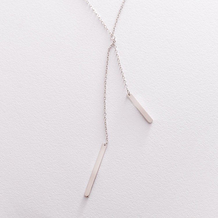 Срібне кольє в стилі мінімалізм 18888 від ювелірного магазину Онікс