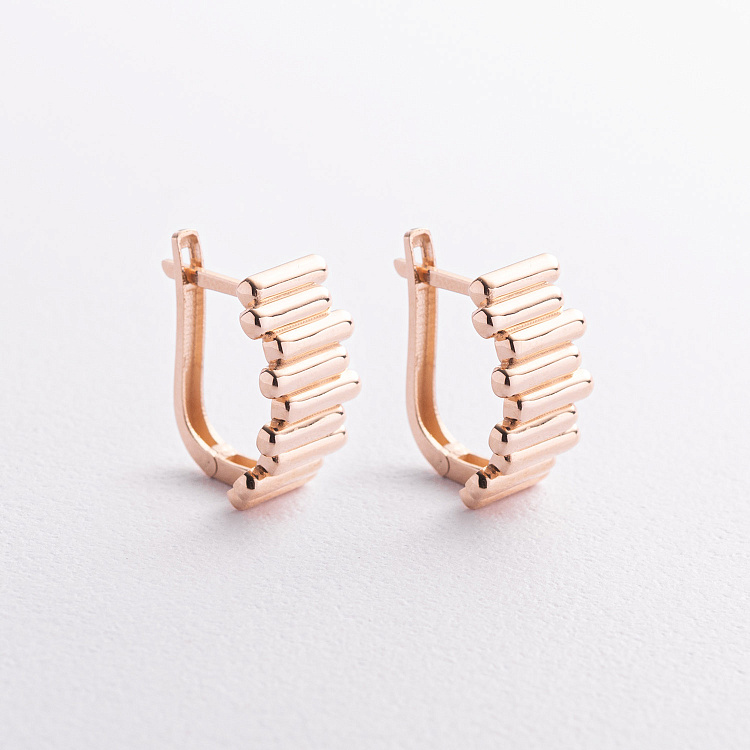 Золотые серьги "Agnes" в красном золоте с09675 от ювелирного магазина Оникс