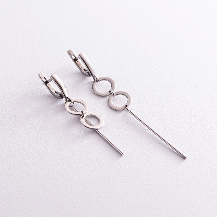 Асиметричні срібні сережки 4982 від ювелірного магазину Онікс