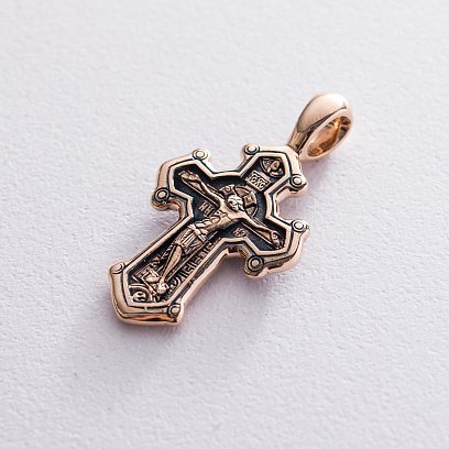 Православный крест "Распятие. Вмч. Димитрий Солунский" п00785