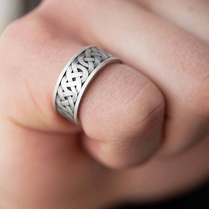 Серебряное кольцо "Морской узел викингов" 112709 №6