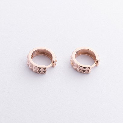 Серьги - кольца "Monica" в красном золоте с09087 №4