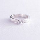 Серебряное помолвочное кольцо с фианитом 111925 от ювелирного магазина Оникс - 2