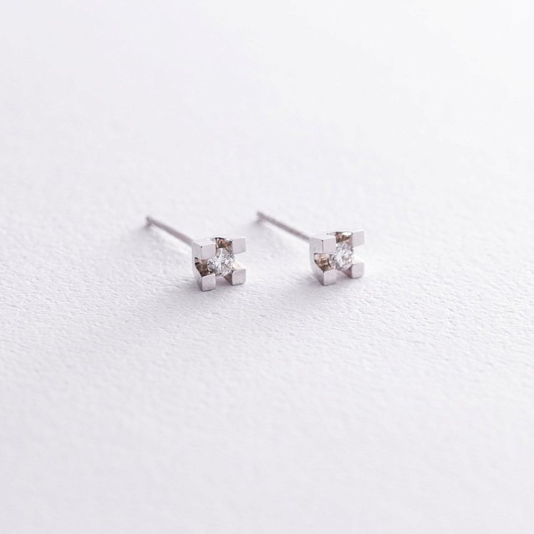 Золоті сережки - пусети (діамант) сб0161arp від ювелірного магазину Онікс