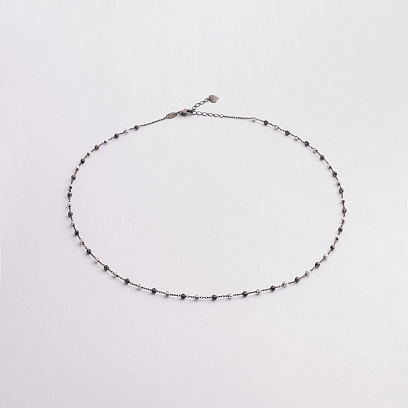 Кольє "Кульки" у білому золоті кол01627 №2