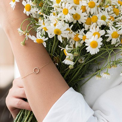 Браслет "Гармонія" в жовтому золоті б04470 №2