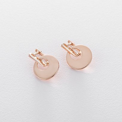 Золотые серьги "Кружочки" с05407