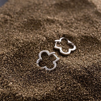 Сережки "Конюшина" в сріблі 122755 №6