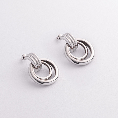 Срібні сережки - пусети "Madeline" 7323