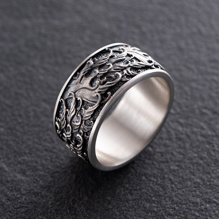 Серебряное кольцо "Японская волна" 7026 от ювелирного магазина Оникс