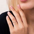 Золотое кольцо "Звездочка" с фианитами к06821 от ювелирного магазина Оникс - 1
