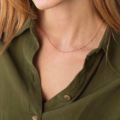 Колье - цепочка "Утонченность" в красном золоте кол02239 №2