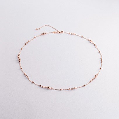 Кольє "Кульки" у червоному золоті кол02591