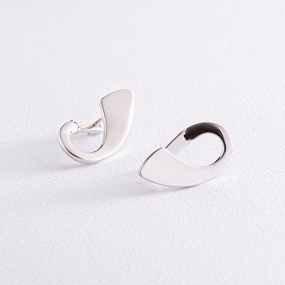 Сережки "Шарлотта" у білому золоті с08009 №3