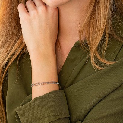 Браслет "Шарики" в белом золоте б05131 №4