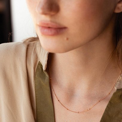 Колье - цепочка "Утонченность" в красном золоте ц00457 №7