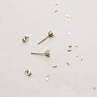 Золотые серьги-гвоздики (фианиты) с05841 от ювелирного магазина Оникс - 4