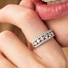 Кольцо в белом золоте с бриллианты кб0433nl от ювелирного магазина Оникс - 1