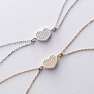 Браслет "Сердечко" с бриллиантами (белое золото) бб0048м от ювелирного магазина Оникс - 4