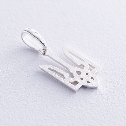 Серебряный кулон "Герб Украины - Тризуб" 133128 №4