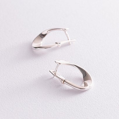 ﻿Срібні сережки "Крапельки" 123103 №3