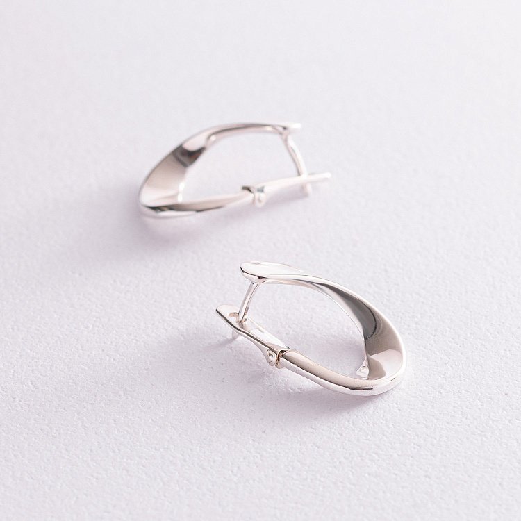 ﻿Срібні сережки "Крапельки" 123103 від ювелірного магазину Онікс - 2